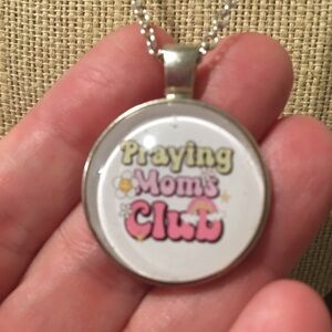 Praying Mom's Club Pendant Necklace